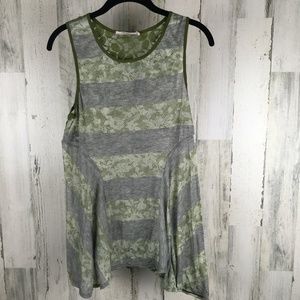 Language, Size L Green and Grey Tank NWT